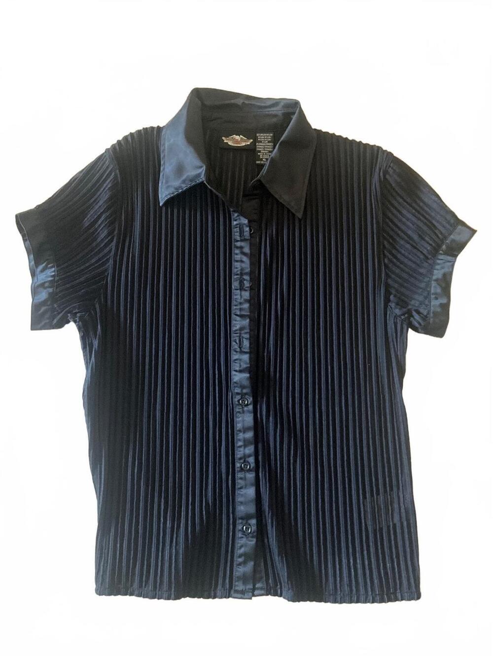 Harley Davidson Short Sleeve Button Up Blouse